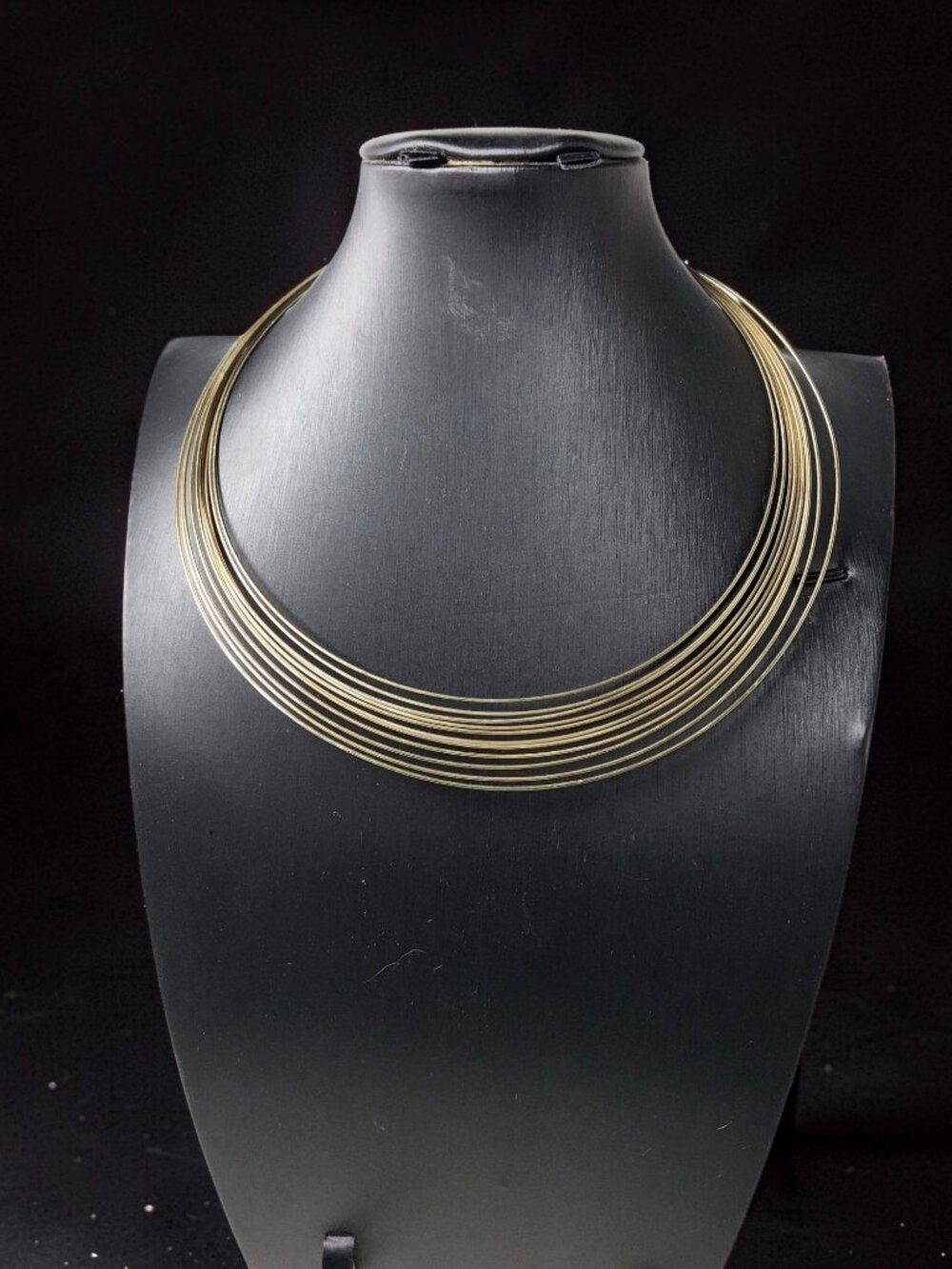 Vintage Brass Queen Multi-Strand Choker Necklace